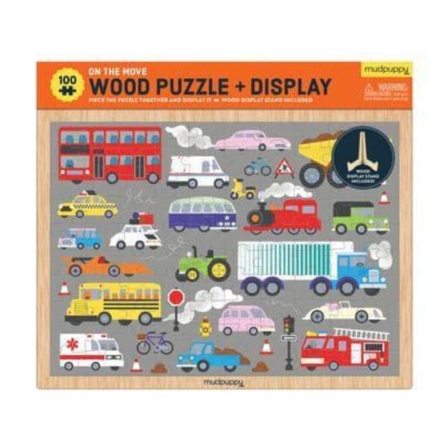 On the Move 100 Piece Wood Puzzle + Display-9780735372702