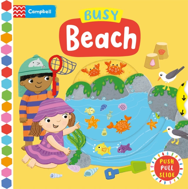 Busy Beach : A Push, Pull, Slide Book-9781035056217