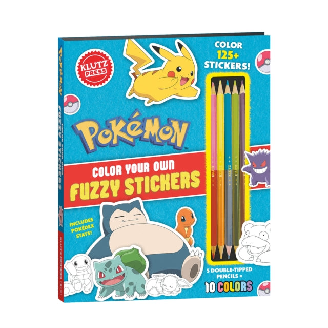 Pokemon Color Your Own Fuzzy Stickers-9781546176848