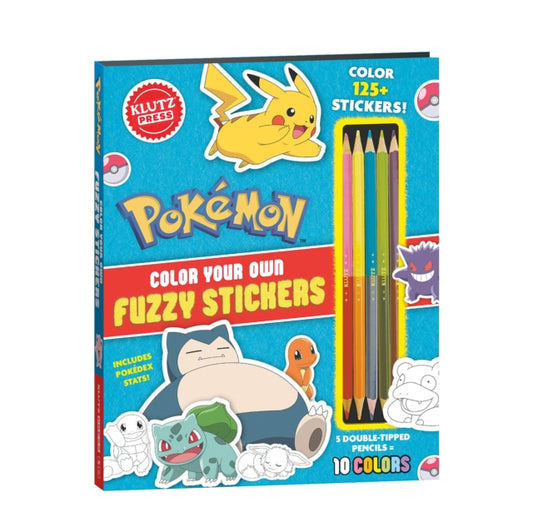 Pokemon Color Your Own Fuzzy Stickers-9781546176848
