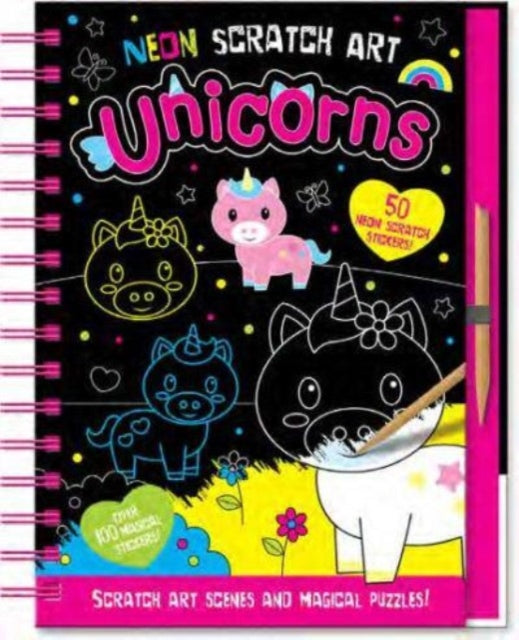 Neon Scratch Art Unicorns-9781801056199