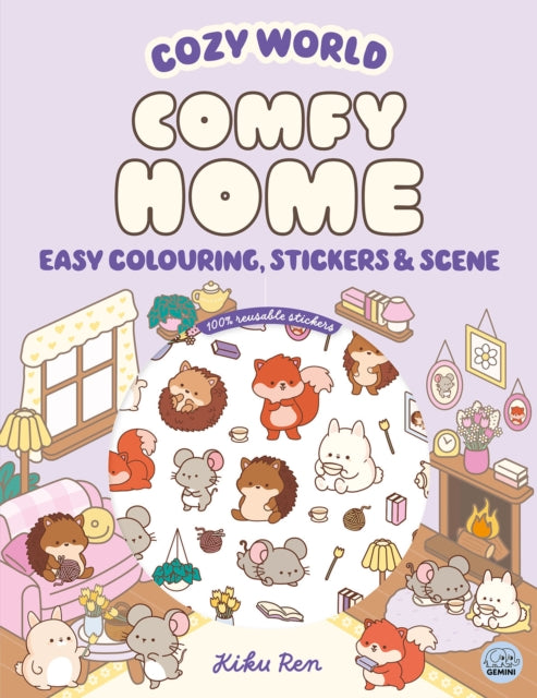 Cozy World Comfy Home: Easy Colouring and Sticker Scene for Teens, Young Adults and Adults-9781836161851