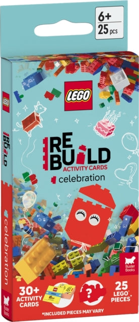 LEGO® Books: ReBuild Activity Cards: Celebration (with over 30 activity cards and 25 LEGO elements)-9781837250615