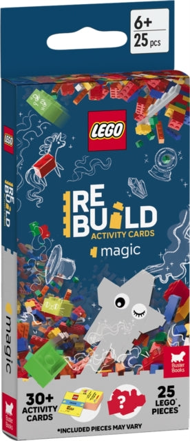 LEGO® Books: ReBuild Activity Cards: Magic (with over 30 activity cards and 25 LEGO elements)-9781837250639