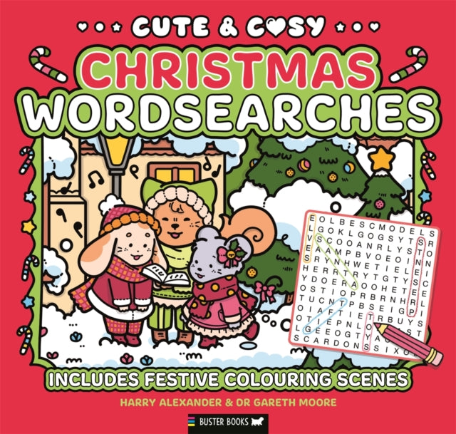 Cute & Cosy Christmas Wordsearches : Includes Festive Colouring Scenes-9781837252022